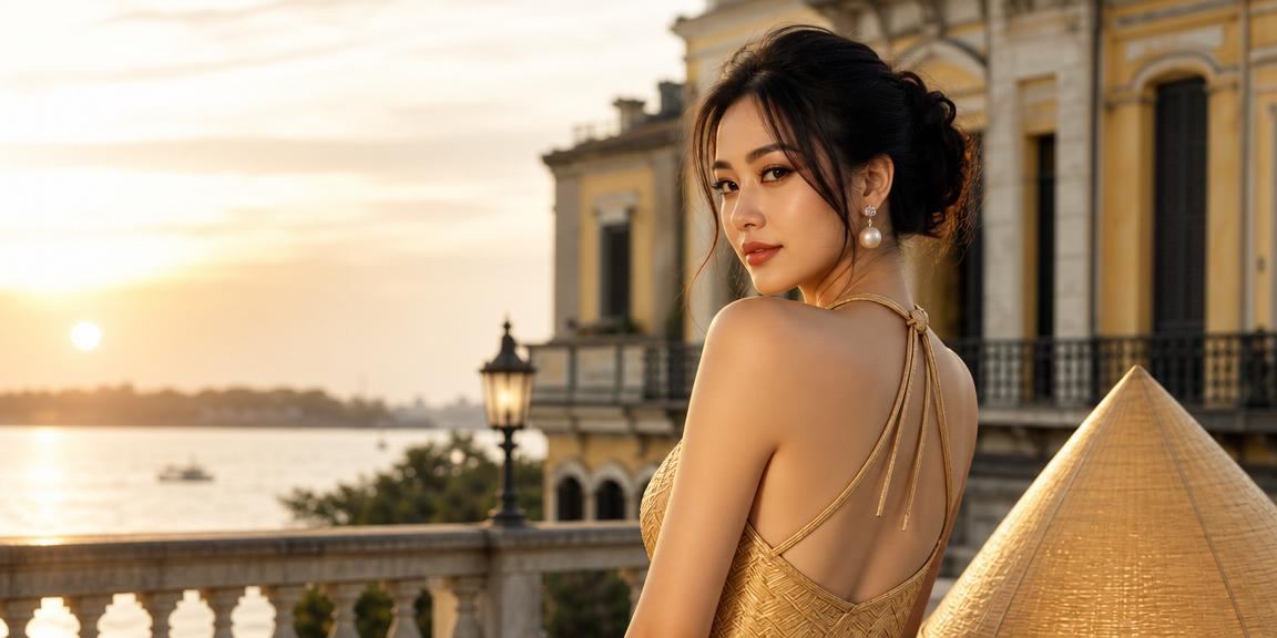 Người dùng Hà Nội trong trang phục truyền thống nón lá tham gia baccarat trực tuyến cao cấp