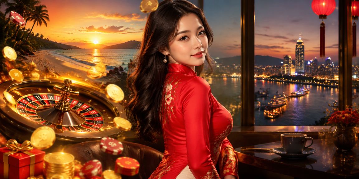 Người chơi Sài Gòn trong trang phục áo dài tham gia roulette casino trực tuyến