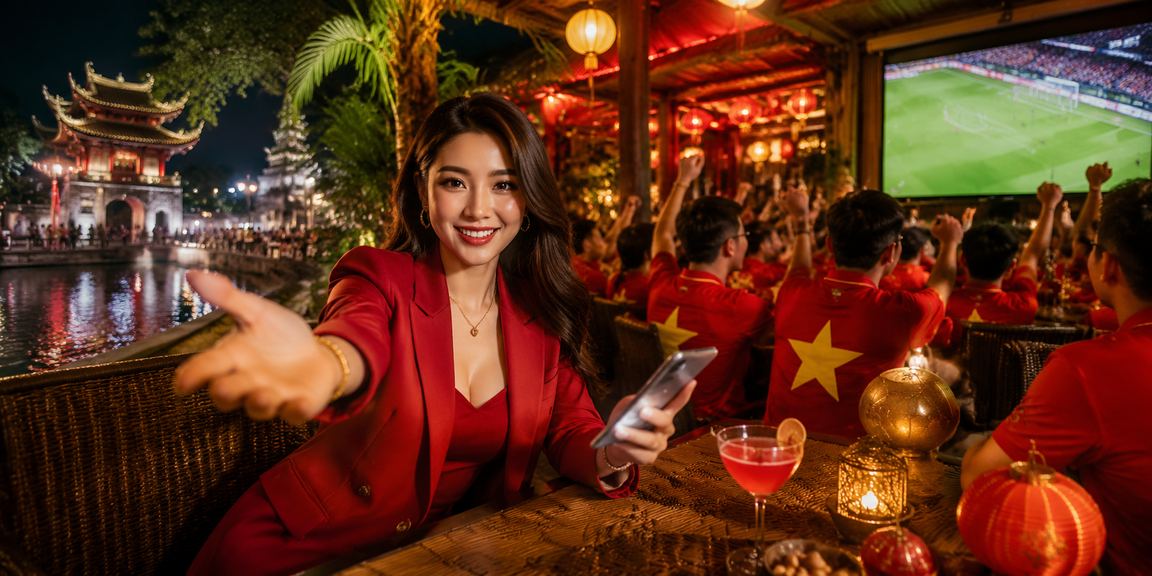 Khán giả Việt Nam theo dõi trận đấu thể thao và đặt cược trực tuyến qua màn hình lớn